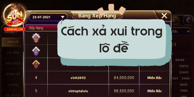 Cách xả xui trong lô đề